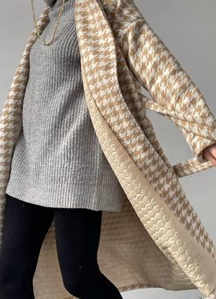 Пальто шерсть утеплена на синтепоне ☁️ на затин теплое зимнее осеннее пальто3 фото