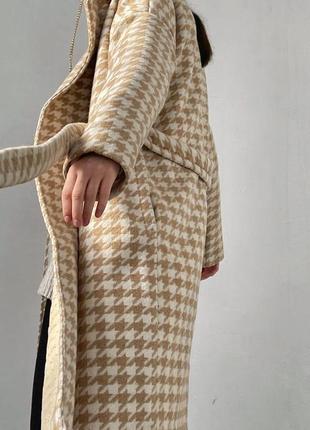 Пальто шерсть утеплена на синтепоне ☁️ на затин теплое зимнее осеннее пальто5 фото