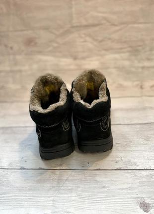 Зимові черевики на хутрі замшеві натуральна замша на шнурках кросівки зимові зима хутро8 фото