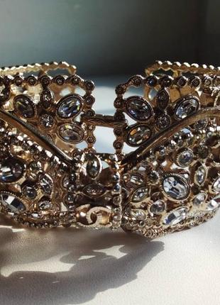 Браслет chanel strass bow cc cuff оригiнал