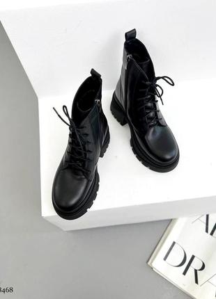 Очень удобные и стильные ботинки, черные, натуральная кожа, деми/зима5 фото