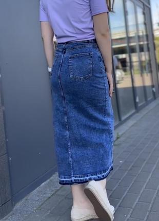 Длинная джинсовая юбка
