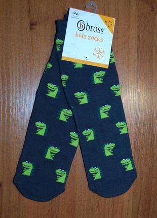 Теплые махровые носки 1-3, 3-5, 5-7 bross бросс динозавр