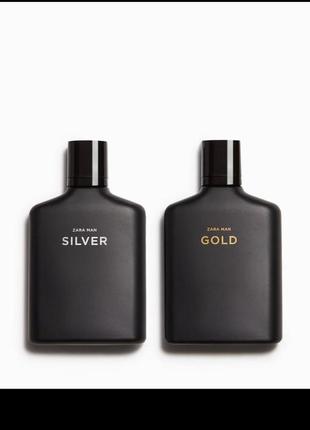 Man silver zara man gold zara мужской парфюм. оригинал итальялия3 фото