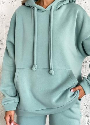 Стильний базовий теплий спортивний костюм на флісі 12 кольорів