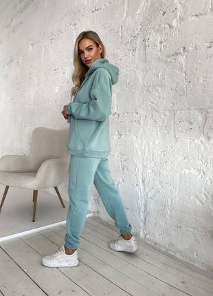 Стильний базовий теплий спортивний костюм на флісі 12 кольорів