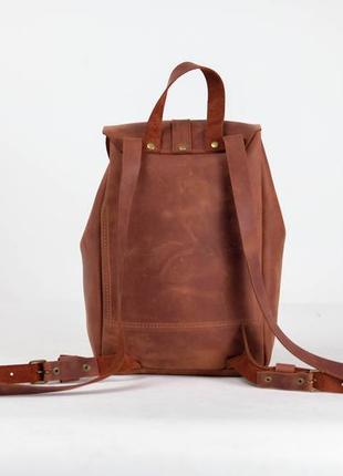 Кожа. ручная работа. кожаный коричневый рюкзак, рюкзачок2 фото