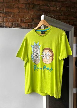 Rick and morty x primark men’s big print green t-shirt футболка