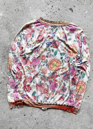 Eva b.bitzer lingerie de luxe women’s premium floral printed full zip sweatshirt жіноча, люксова кофта з замком7 фото