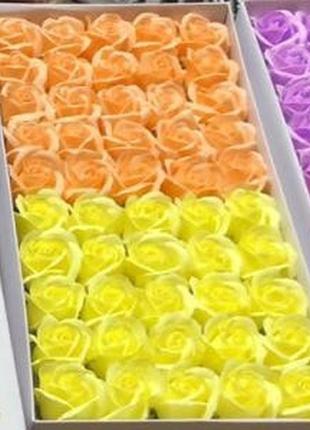 Мыльные розы (микс № 104) для создания роскошных неувядающих букетов и композиций из мыла
