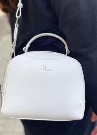 Удобная женская сумка белая alex &amp; mia