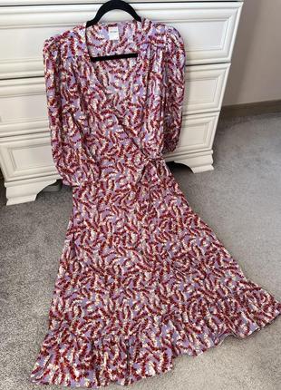 Шикарное платье миди в цветочный принт3 фото