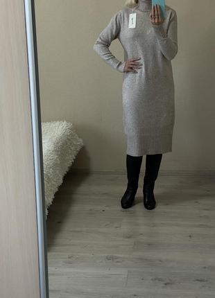 Стильне,базове тепле плаття-светр, з кашеміром6 фото
