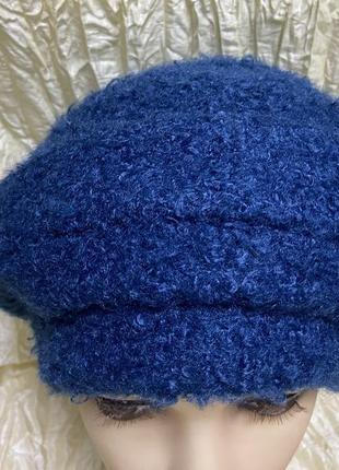 Женская  зимняя шапка-тюрбан  однотонный букле2 фото