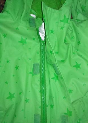 Демисезонная куртка на флисе со светоотражателями на девочку и мальчика унисекс р. 98/1043 фото