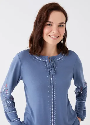 Элегантная блуза в стиле вышиванка lc waikiki