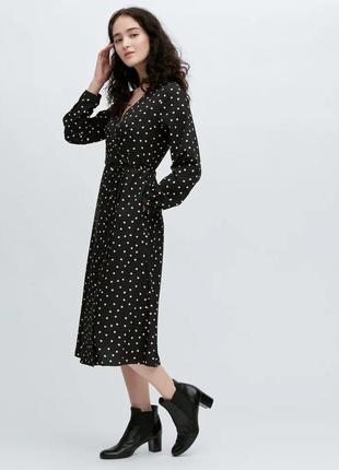 Сукня uniqlo в горошок rap dotted long sleeved dress3 фото