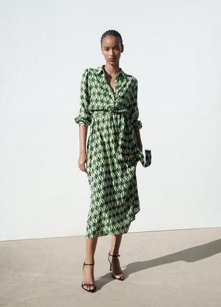 Zara -60% 💛 сукня розкішна стильна принт xs