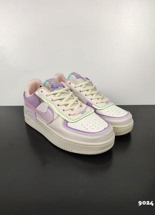 Кроссовки nike air force 1 shadow beige&amp;purple