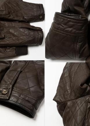 Gallotti leather jacket  чоловіча шкіряна куртка8 фото