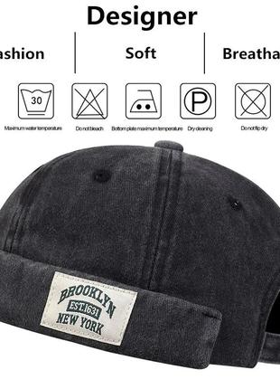 Кепка докер без козирка кепочка бейсболка стильна модна чоловіча жіноча унісекс нова сіра