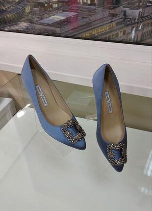 Вечерние туфельки в стиле manolo blahnik, кожа подошва