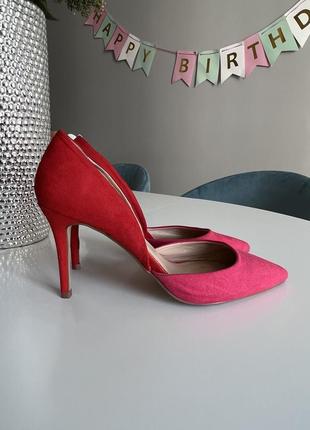 Туфли яркие розово красные dorothy perkins замшевые1 фото