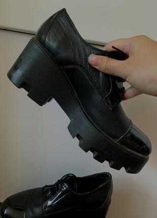 Ботинки, ботинки (натуральная кожа) на тракторной платформе3 фото