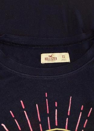 Фирменная футболка синего цвета hollister, made in guatemala, молниеносная отправка 🚀⚡5 фото