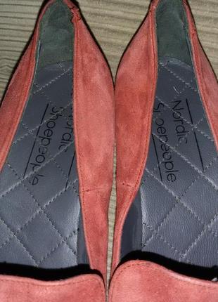 Чудові замшеві туфлі  nordic shoepeople ,іспанія розмір 37 (23,7 см)6 фото
