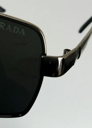 Prada окуляри чоловічі сонцезахисні чорні поляризированые8 фото