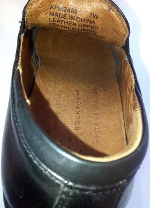👞👞👞 шикарные кожаные мужские туфли лоферы от бренда rockport, р.40 код m40029 фото