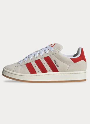 Снікерси adidas campus 00s crystal white better scarlet.