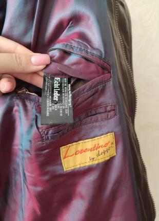 Стильная винтажная оверсайз куртка бомбер из натуральной кожи4 фото