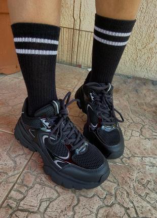 Крутые комфортные светоотражающие кроссовки на массивной подошве в от бренда h&amp;m sneakers robuste ♥️7 фото