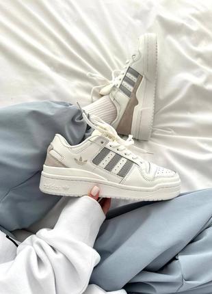 Женские кроссовки adidas forum "white/silver/smb