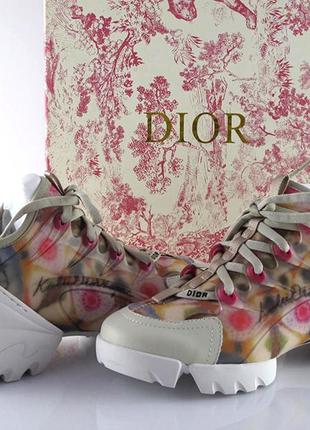 Жіночі кросівки dior d-connect в квітковий принт1 фото