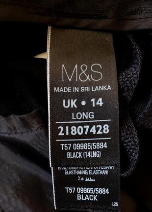 Черные зауженные брюки с карманами mark's end spencer на высокий рост  14 uk3 фото