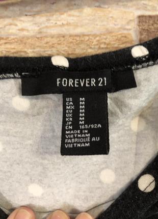 Платье черное в белый горошек размер s m forever 212 фото