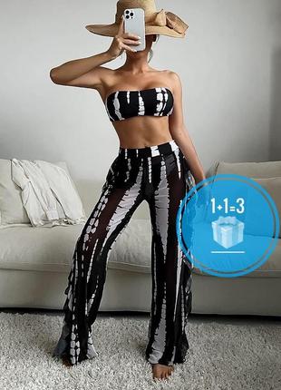 1+1=3🎁 пляжные штаны с рюшами shein 4xl