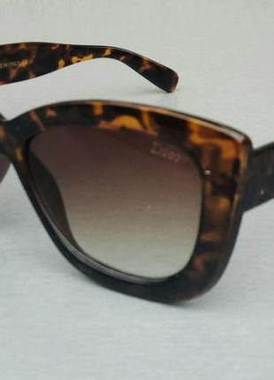 Christian dior очки женские солнцезащитные коричневые тигровые