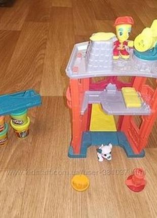 Play doh игровой набор пожарная станция оригинал hasbro