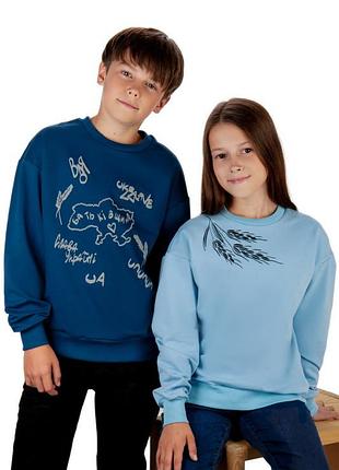 Світшот підлітковий з патріотичним принтом