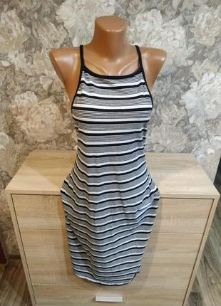 Superdry женское платье разноколевое в полоску размер l