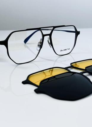 Сонцезахисні поляризовані окуляри з змінними лінзами, кріплення на магніті , оправа металева3 фото