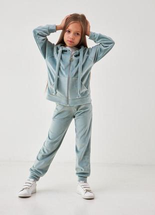 Детский велюровый костюм на девочку 5-9 лет 110-134 см3 фото