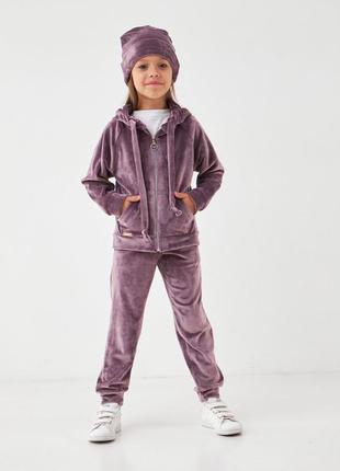 Детский велюровый костюм на девочку 5-9 лет 110-134 см2 фото