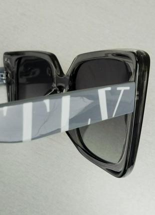 Valentino очки женские солнцезащитные поляризированые в серой прозрачной оправе7 фото