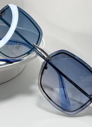 Солнцезащитные очки женские зеркальные безободковые с тонкими металлическими дужками3 фото