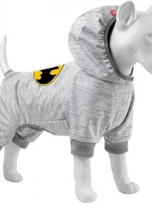 Комбинезон для собак waudog clothes бэтмен лого xs серый (301-2001)